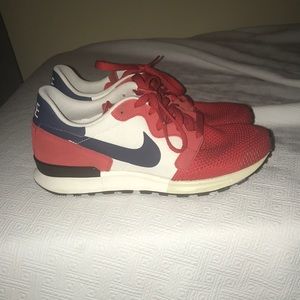 Red nike shoes